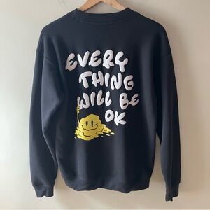 EIGHTY EIGHT ‘Everything Will Be Ok’ Puff Print Sweatshirt